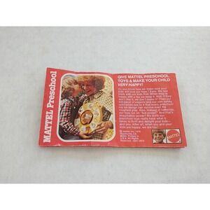 MATTEL PRE-SCHOOL TOYS BOOKLET VINTAGE 1976 TOY BOOKLET Ephemera